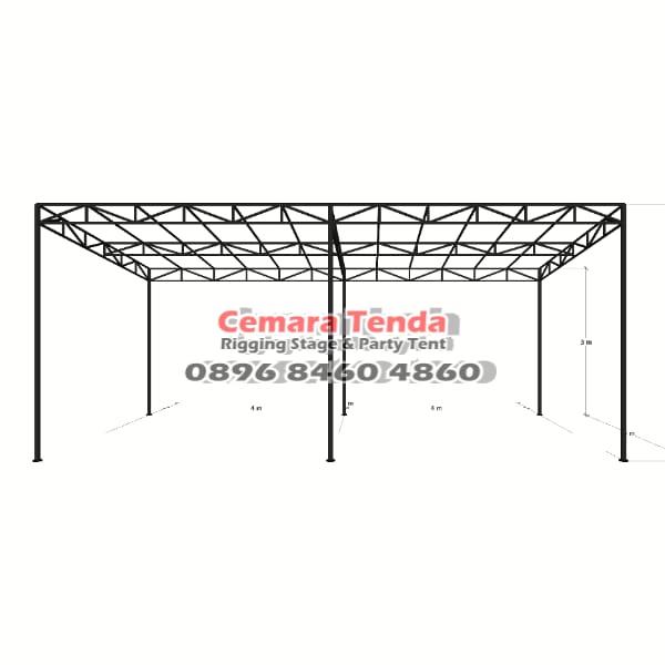 Gambar Rangka tenda pesta / desain tenda besi galvanis dari CEMARAENTERPRISE undefined Tokopedia