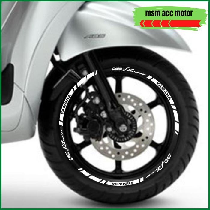 Gambar Stiker Sticker Velg Yamaha Grand Filano Berkualitas Premium - Putih dari dands acc motor undefined Tokopedia