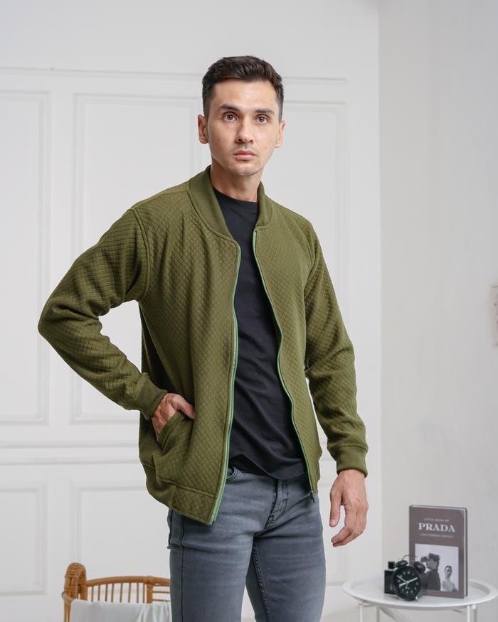 Gambar Comfy Jacket Diamond / Bomber - GREEN, L dari liwaid undefined Tokopedia