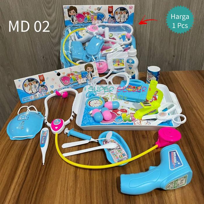 Gambar Mainan Dokter Anak Backpack Set Dokter Dokteran Lengkap Pretend Play - Dokter MD02 dari Super Seller Star Plus undefined Tokopedia