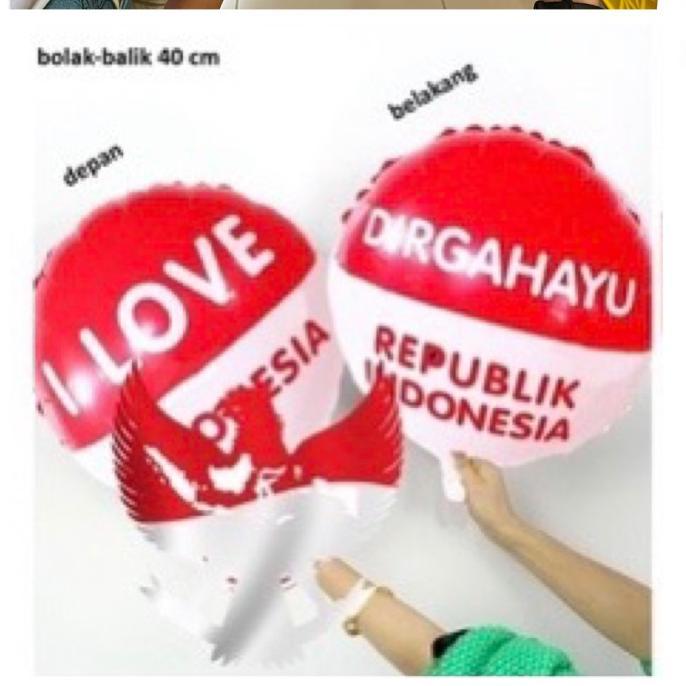 Gambar Balon Foil Hut Ri / Dirgahayu Ri /Dekorasi Kemerdekaan Bulat Pentungan - Bulat dari Toko Wankabut undefined Tokopedia