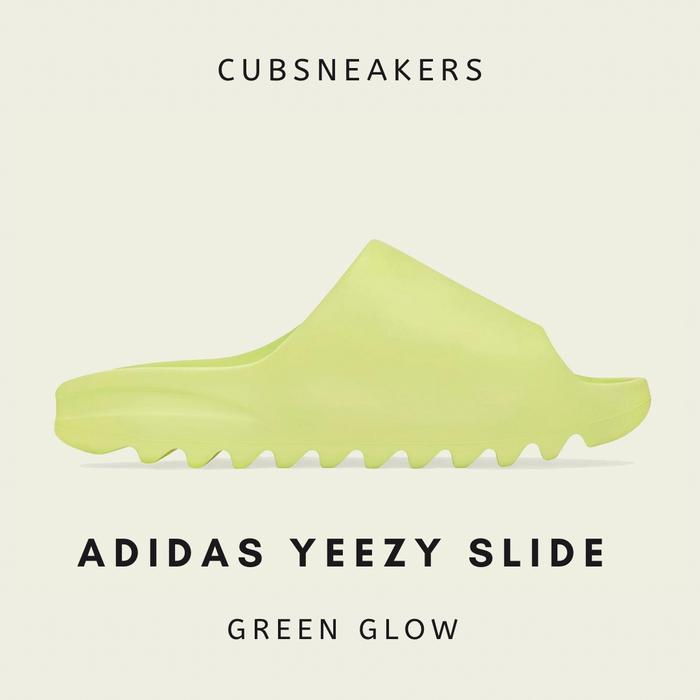 Yeezy Slide Photo Yeezy Jual ADIDAS YEEZY SLIDE GREEN GLOW SLIDES