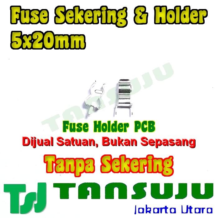 Gambar Fuse Sekering Kaca Tabung 5x20mm 1A 1 Ampere + Fuse Holder PCB Tube - Holder PCB dari TANSUJU undefined Tokopedia