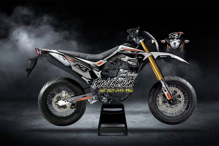 Gambar DECAL CRF PUTIH HITAM FULL BODY DECAL CRF 150 L DECAL CRF 150L - Orange, MAXDECAL dari SURGADESIGN STIKER MOTOR undefined Tokopedia