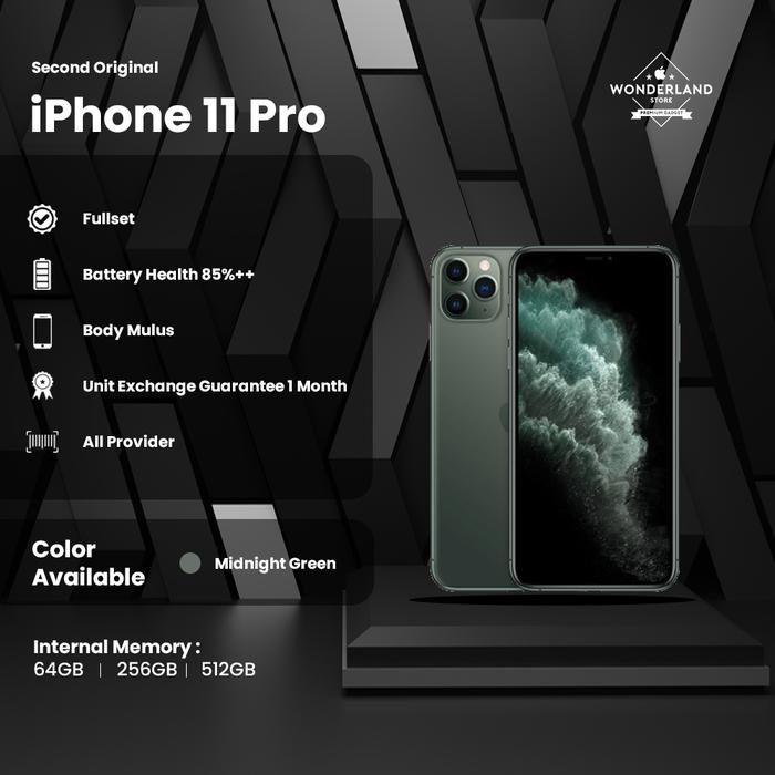 Gambar Second iPhone 11 Pro 64 GB Fullset, 100% Original, Mulus - Gold dari Wonderland Store undefined 4 Tokopedia