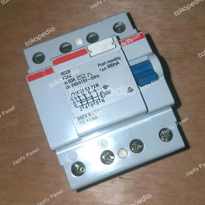 Jual RCCB ABB F364 63 3 Phase + N 63 Ampere 300mA Original - Jakarta ...