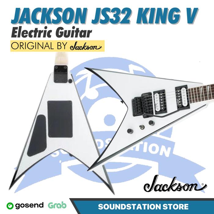 Gambar JACKSON JS32 KING V Electric Guitar | Gitar Listrik Elektrik Flying V - WHITE dari SoundStation Store undefined Tokopedia