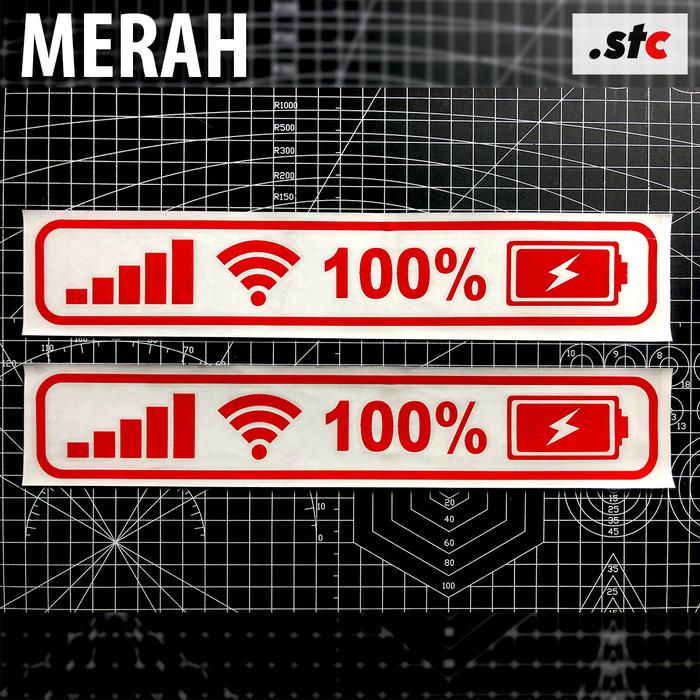 Jual Stiker Baterai Sinyal Wifi Cutting Stiker Mobil Keren JDM Variasi ...