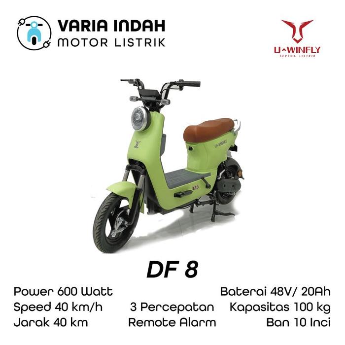 Gambar Sepeda Listrik Uwinfly DF8 - Hijau dari Uwinfly Varia Indah undefined Tokopedia