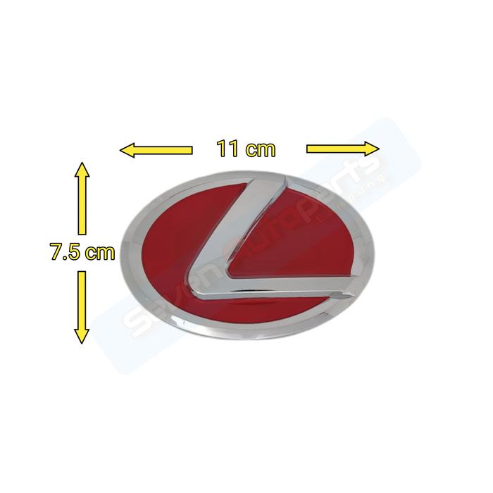 Gambar Emblem Logo Depan / Belakang Mobil Lexus Dasar Merah - 11 x 7.5 cm dari Seven Autoparts undefined Tokopedia