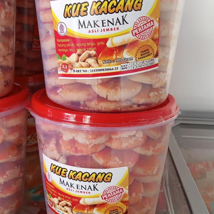 Gambar Kue Kacang Mak Enak 900gr asli Jember dari Kasyfil Market Bekasi undefined Tokopedia