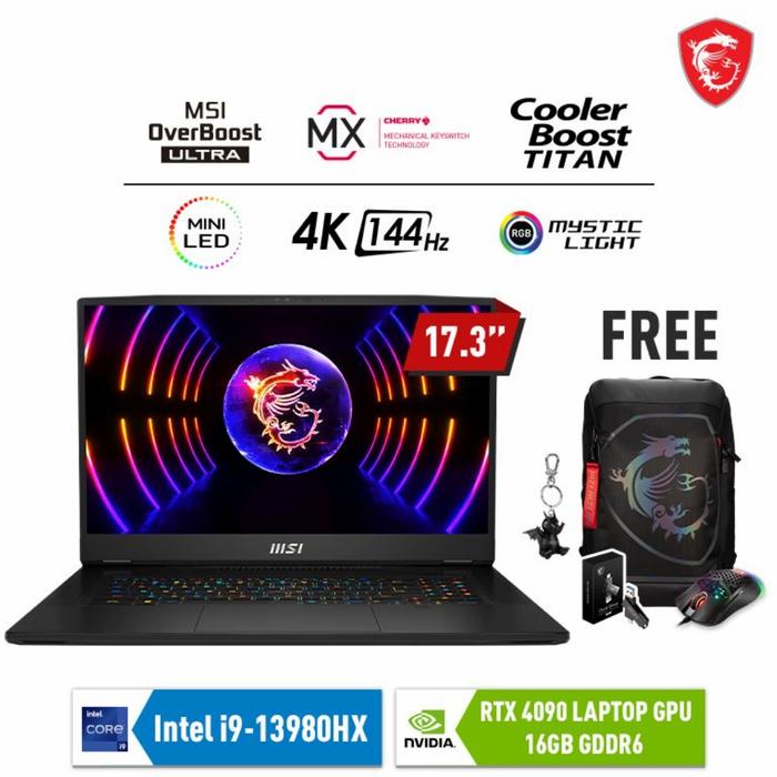 Msi Titan Gt77hx 13vi 059id I9-13980hx 4tb Ssd Rtx 4090 16gb