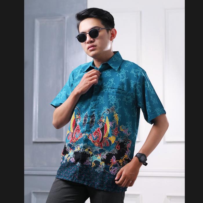 Gambar Kemeja Batik Motif Khas Kalbar 2 - Tosca, XL dari Noble Pontianak undefined 5 Tokopedia