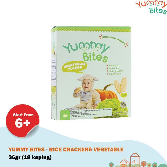 Gambar Yummy Bites Rice Crackers Vegetable 36Gr dari Lampung Ceria undefined Tokopedia