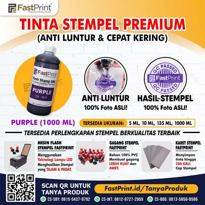 Gambar Fast Print Tinta Stempel Flash Warna Anti Luntur 1000 ML - Hitam dari Fast Print Makassar undefined 4 Tokopedia