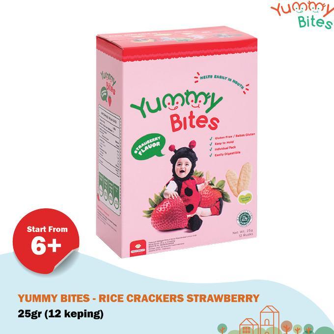 Gambar Yummy Bites Rice Crackers Srawberry 25Gr dari Lampung Ceria undefined Tokopedia