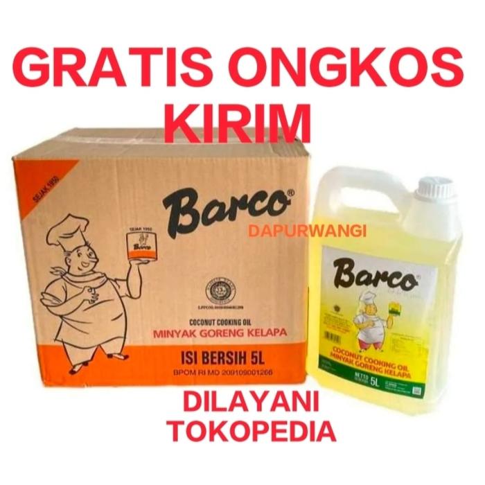 Gambar BARCO Minyak Goreng Kelapa Murni Coconut Cooking Oil jerigen 5 Liter dari DAPURWANGI undefined Tokopedia