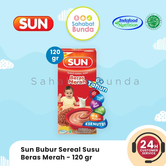 Gambar SUN Bubur Sereal Susu MPASI Sachet Box 120 gr - BERAS MRH KOTAK dari Sahabat.Bunda undefined Tokopedia