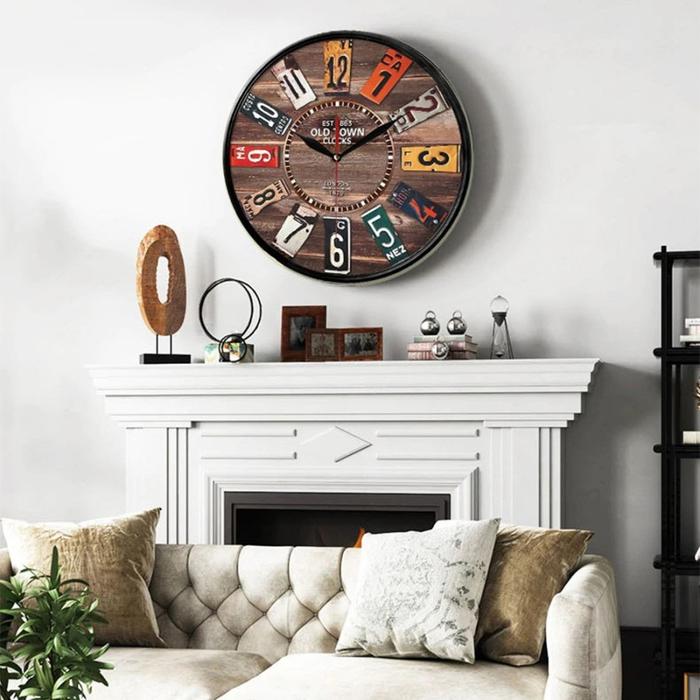 Gambar Jam Dinding Unik/Jam Dinding Kayu Vintage Mediterania Eropa Style - Tipe 1 dari Botanica Asri undefined Tokopedia