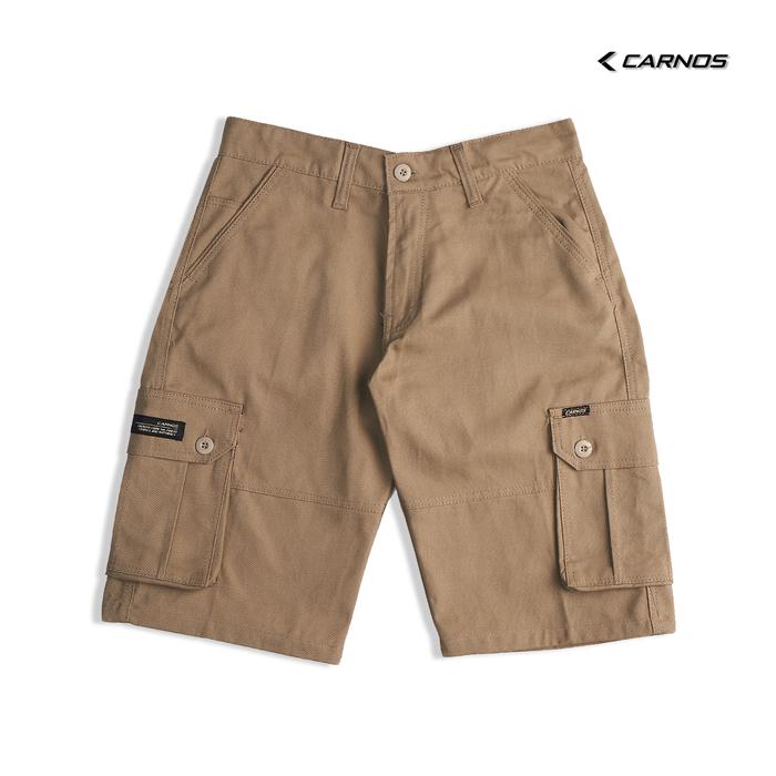 Gambar Carnos - Celana Cargo Pendek Pria Hijau Army - Mocca, S dari Carnos Jeans undefined Tokopedia