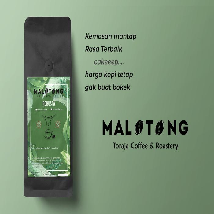 Gambar Malotong Kopi Robusta Toraja 500 Gram Kopi Bubuk / Kopi Biji - Full Dark Roast, Bubuk Halus dari Malotong Coffee undefined Tokopedia