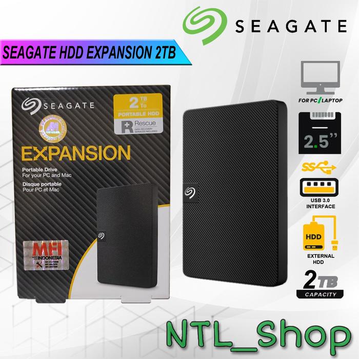 Gambar SEAGATE HDD EXPANSION 2TB 2.5"- hardisk external seagate expansion 2tb dari NTL.ID undefined Tokopedia