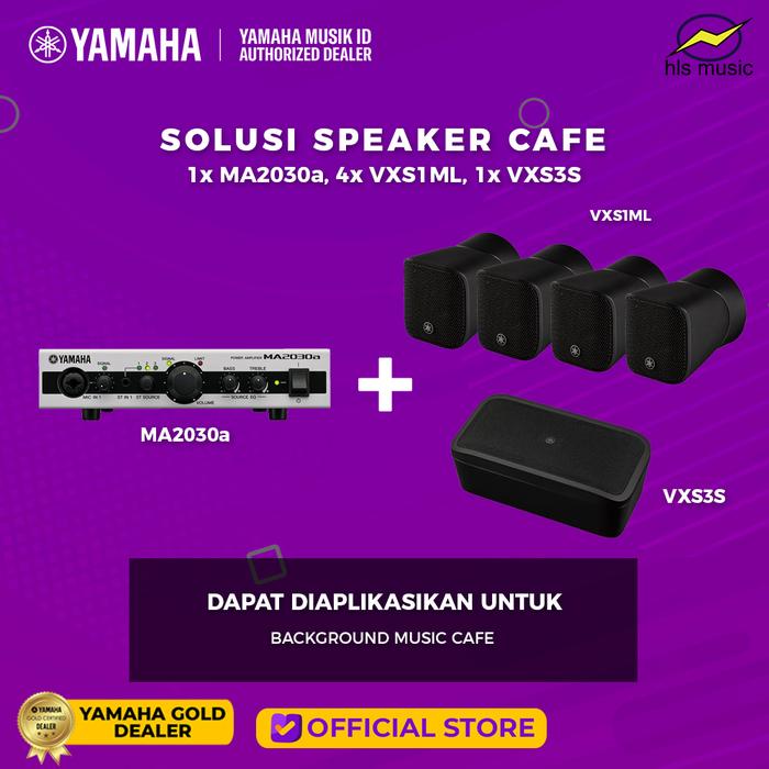 Gambar Yamaha VXS1ML Paket Speaker untuk Cafe / Solusi sound system cafe - Cafe 1 Black, PACKING KAYU dari HLS Music - Yamaha ID Official undefined Tokopedia