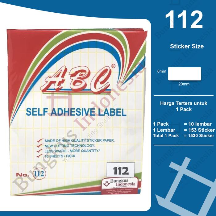 Jual Sticker Label ABC adhesive Lengkap - 124 - 112 - Jakarta Barat ...
