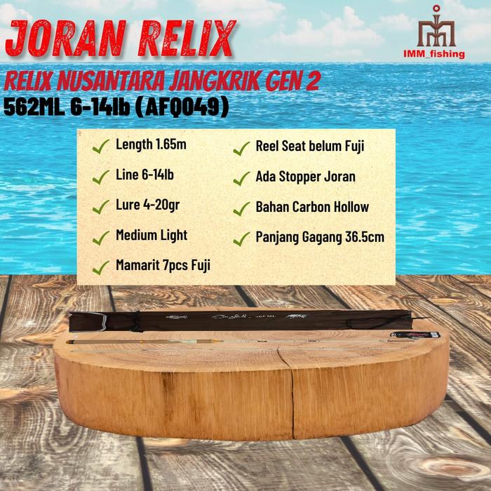 Gambar JORAN RELIX NUSANTARA JANGKRIK | Tongkat Pancing | Fishing Rod - GEN2 562ML 14LB dari Imm Fishing undefined Tokopedia