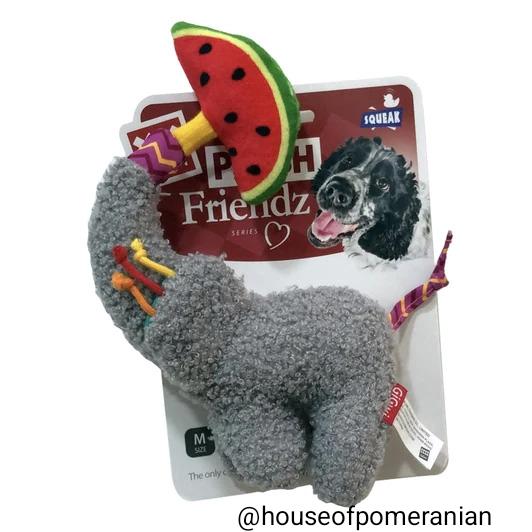 Gambar GIGWI mainan anjing squeaky elephant racoon plush dog toys - elephant dari House Of Pomeranian undefined Tokopedia