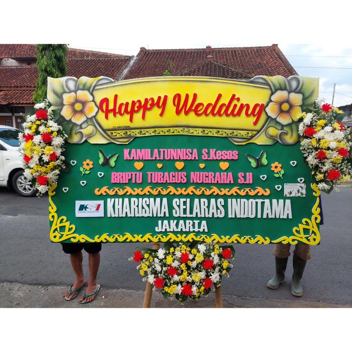 Gambar Karangan Bunga Papan Pernikahan Wedding Tasikmalaya Murah dari Karangan Bunga Tasikmalaya undefined Tokopedia