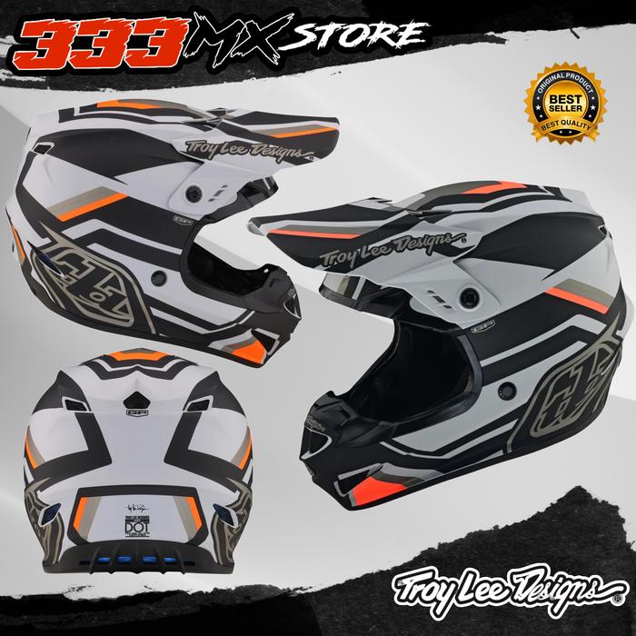 Gambar HELM TLD GP APEX TLD TRAIL HELM FULL FACE CROSS TLD GP APEX ORIGINAL - GREY ORANGE, S dari 333MXSTORE undefined 4 Tokopedia