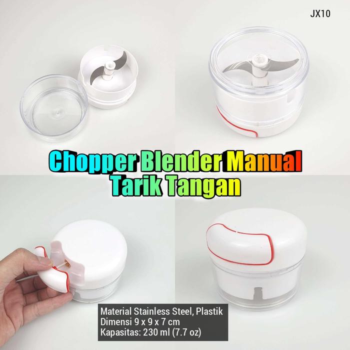 Gambar Blender Portable Mini Daging Buah Bumbu Dapur Hand Chopper Cooper - JX10 MANUAL dari Hantara Tech undefined Tokopedia
