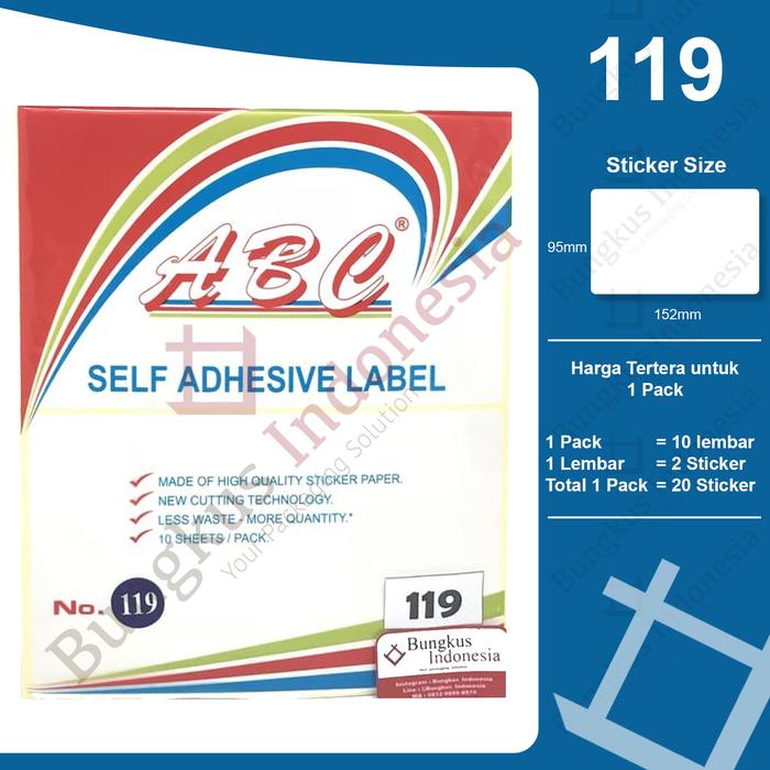 Gambar Sticker Label ABC adhesive Lengkap - 124 - 119 dari Bungkusind undefined Tokopedia