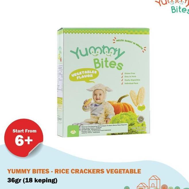 Gambar Yummy Bites Rice Crackers Vegetable 36Gr dari QuLMart undefined Tokopedia