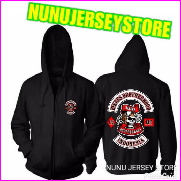 Gambar Sweater Hoodie Halfzifer Bikers Brotherhood Mc 1 Berkualitas Cutton Fl - hitam, ukuran xxl dari jumilashop undefined Tokopedia