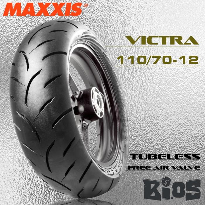 Gambar BAN MAXXIS VICTRA TUBELESS RING 12 13 14 15 UKURAN BAN MATIC LENGKAP - 110/70-12 dari BLack Iced undefined Tokopedia