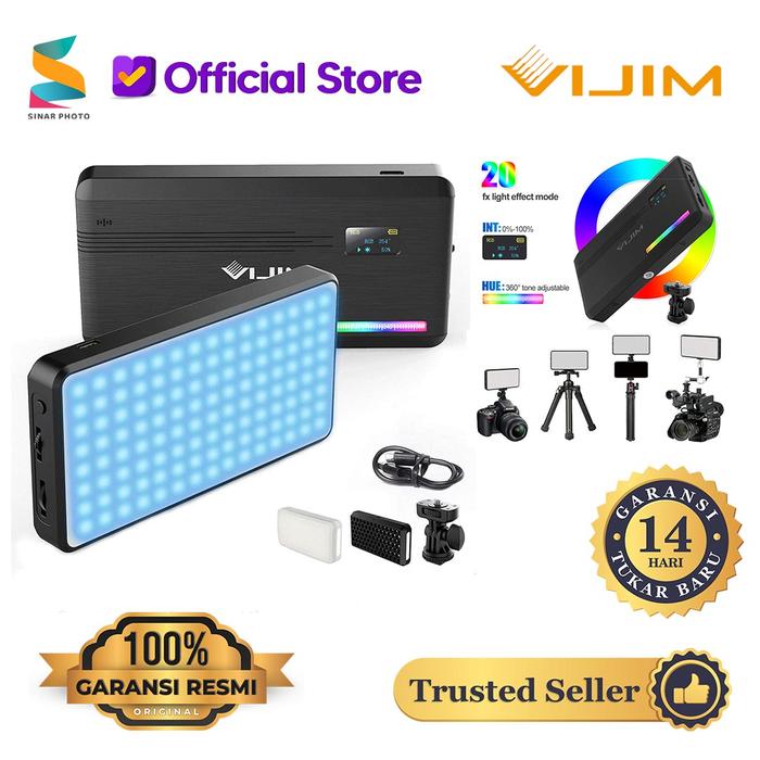Gambar Vijim VL196 RGB LED Light with Built In Battery Dimmable dari SINAR PHOTO undefined Tokopedia