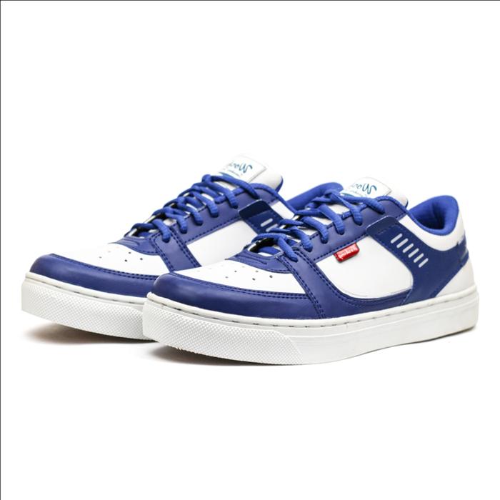 Gambar Working Sneakers For You Sepatu Running Pria Code T-13 Sol Sudah Jahit - Putih Biru, 43 dari WORKING SNEAKERS FOR YOU OFFICIAL SHOP undefined Tokopedia