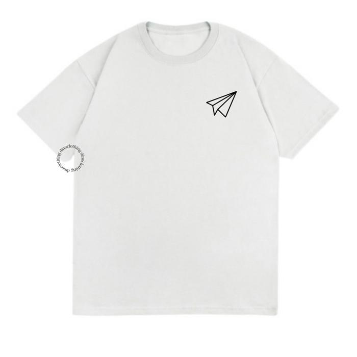Gambar DINO CLOTHING - KAOS PESAWAT KATUN COMBED PREMIUM UNISEX WANITA PRIA - Putih, S dari This is Dino undefined Tokopedia
