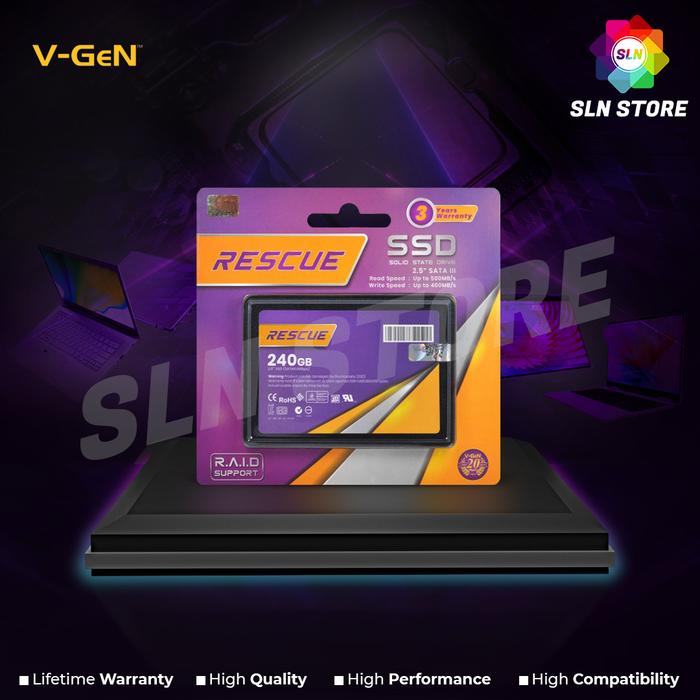 Gambar SSD 256GB V-GeN PLATINUM 2.5" SATA III Solid State Drive 256 GB Vgen - 240GB RESCUE dari SLN Store undefined Tokopedia