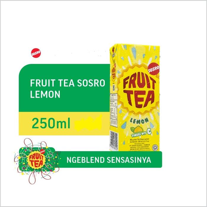 Gambar SOSRO FRUIT TEA LEMON KOTAK 250ML TEH RASA BUAH - LEMON dari LATTEBLESS undefined Tokopedia