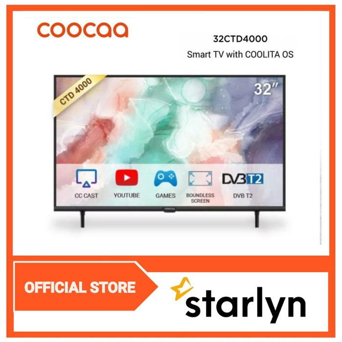 Gambar COOCAA LED TV 32 INCH - Smart TV with COOLITA OS 32CTD4000 DIGITAL LED - UNIT ONLY dari STARLYN undefined Tokopedia