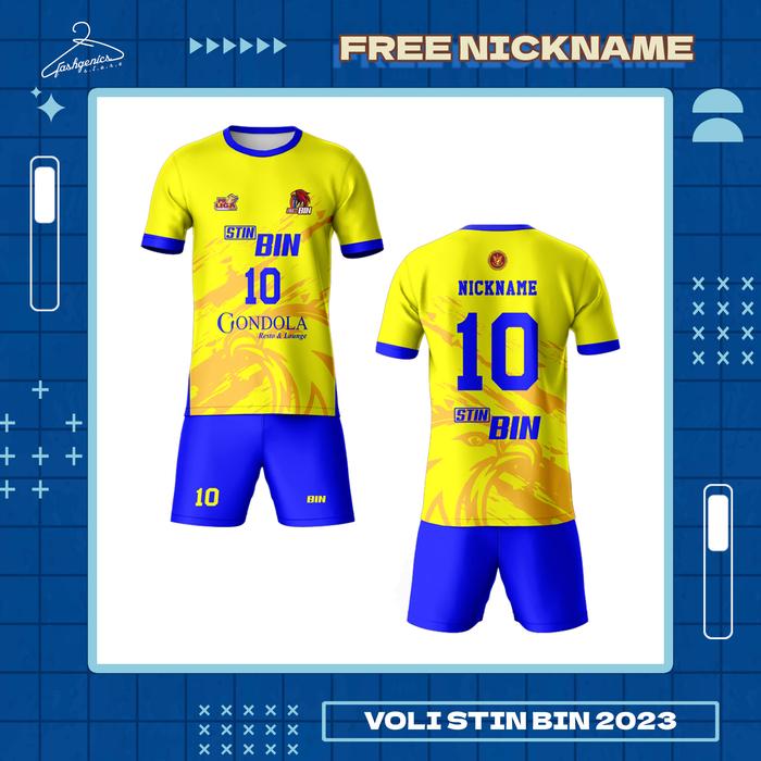 Jual Jersey Voli Proliga Jakarta Stin Bin 2023 Kuning Dewasa Anak