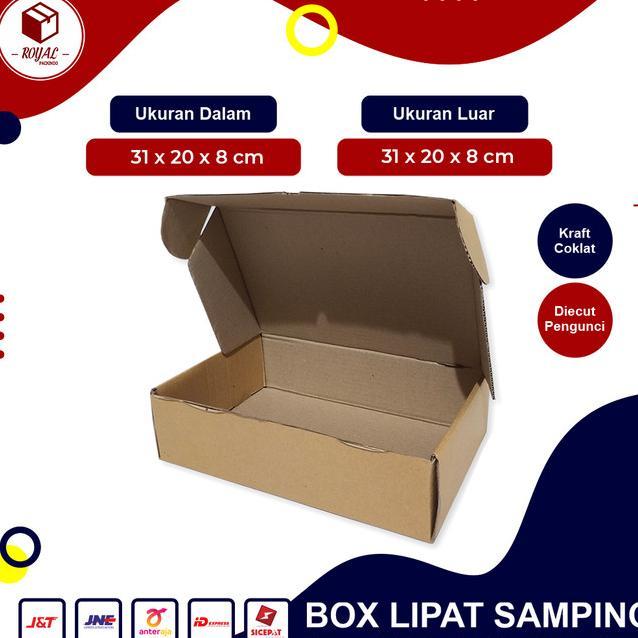 Gambar kardus/box - size 30 x 20 x 8 cm kardus/packingbaju/karton/box/hampers - Cokelat dari Oemah Packaging undefined Tokopedia