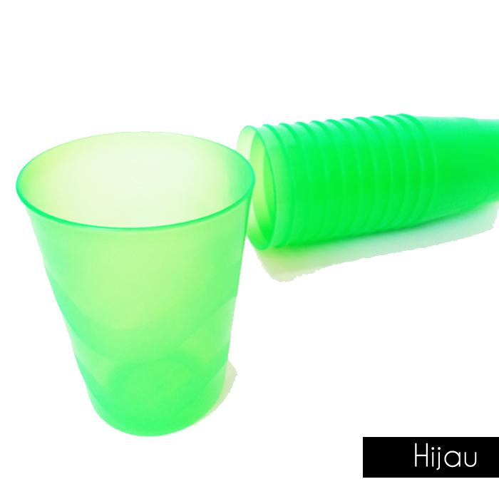 Gambar Gelas Plastik Warna Warni 320ml | Gelas Plastik | Gelas Souvernir - Hijau, 1 pcs dari engineering plastik undefined Tokopedia