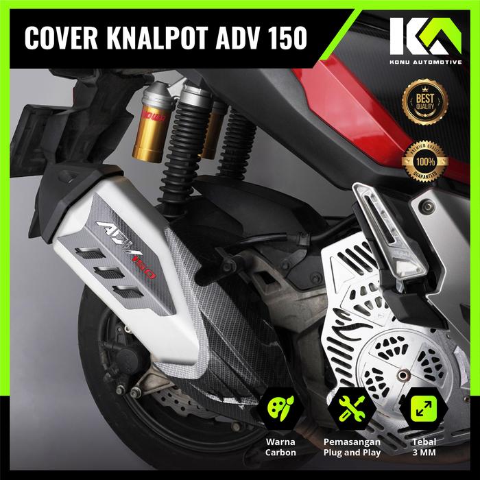 Gambar COVER KNALPOT ADV GARNISH KNALPOT HONDA ADV 150 160 2018-2021 - ADV150 Carbon dari Konu automotive undefined Tokopedia