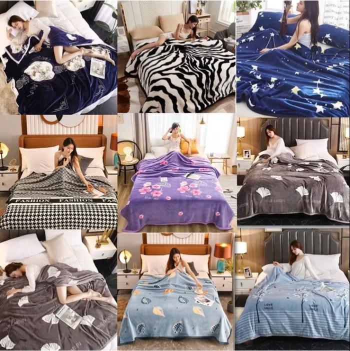 Gambar SELIMUT BULU HALUS MOTIF KEREN IMPOR MURAH dari Asri Yasashii Colection undefined 5 Tokopedia