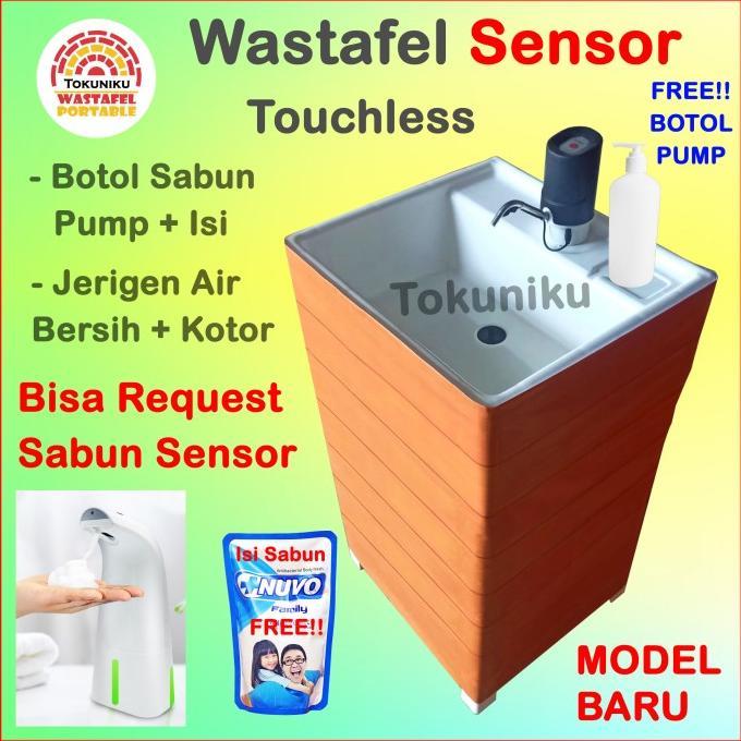 Gambar BEST WASTAFEL SENSOR PORTABLE WASTAFEL CUCI TANGAN OTOMATIS SINK - sabun sensor dari kaleea mart undefined Tokopedia