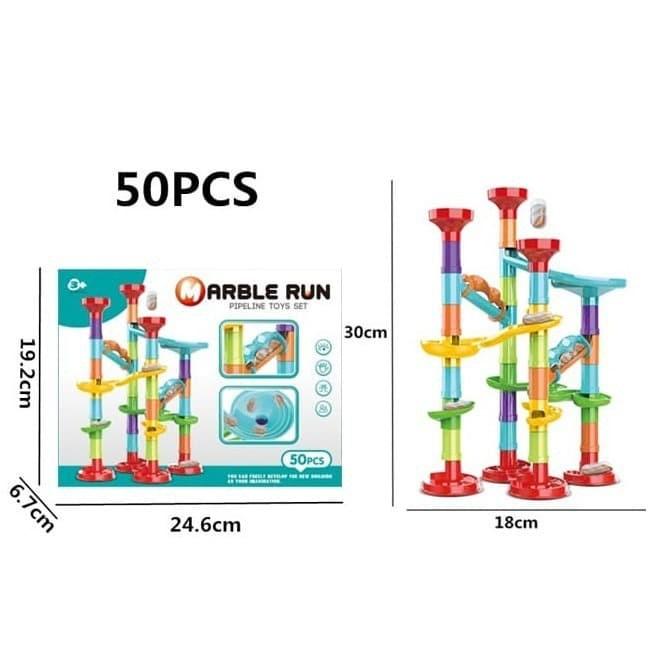 Gambar Marble Run Race Bricks Mainan Edukasi Anak Laki Laki Perempuan 3+ - 50pcs dari Kuni Toys undefined Tokopedia